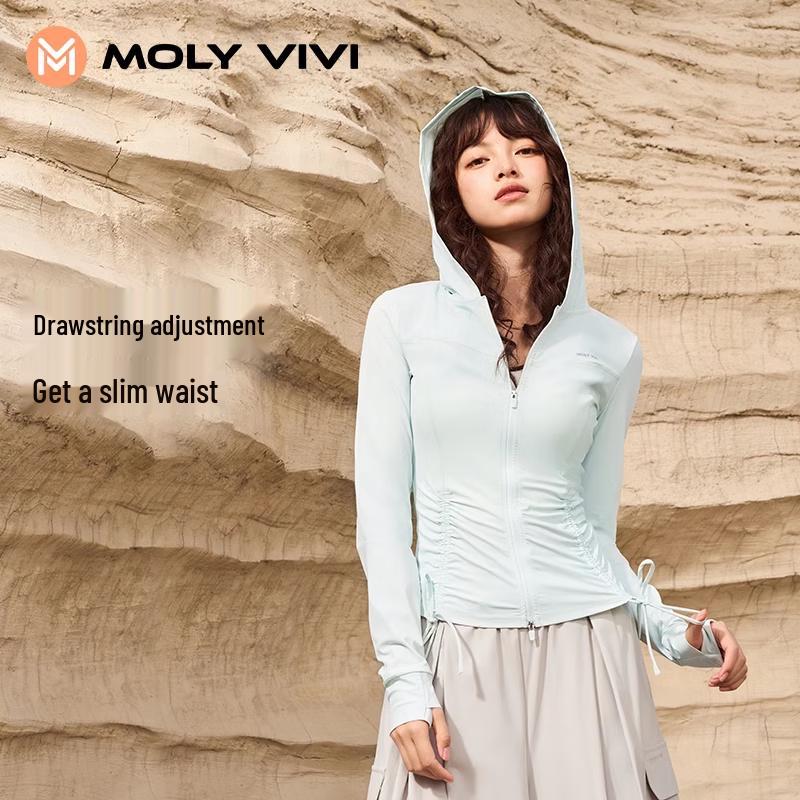 Женская худи MOLY VIVI с защитой от солнца, приталенная