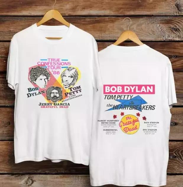 1986 Confessions Tour Shirt Jerry Garcia Bob Dylan' Tom Petty' Shirt