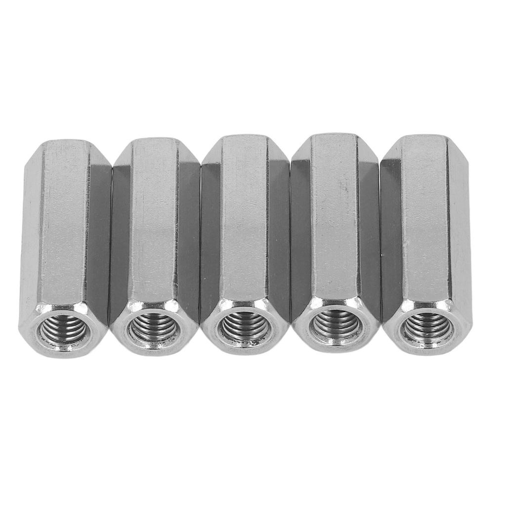 5 шт. Шестигранная соединительная гайка из нержавеющей стали 304, простая сборка, соединительная гайка M10 для болтов, шпилек