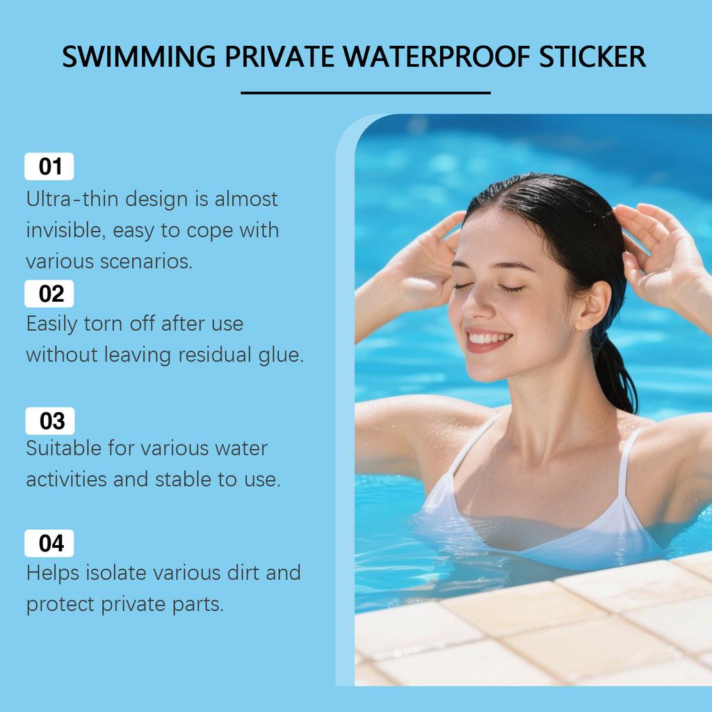 Водонепроницаемые гигиенические прокладки, 2 женские прокладки для нижнего белья, прозрачные полиуретановые гигиенические прокладки для купальников, наклейки для плавания, пляж