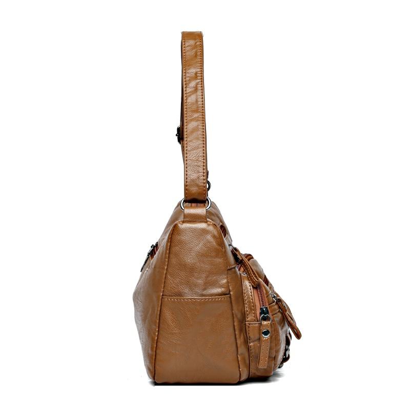 Женская сумка Сумка через плечо большой вместимости Сумка через плечо для среднего и пожилого возраста Маленькая квадратная сумка с несколькими карманами