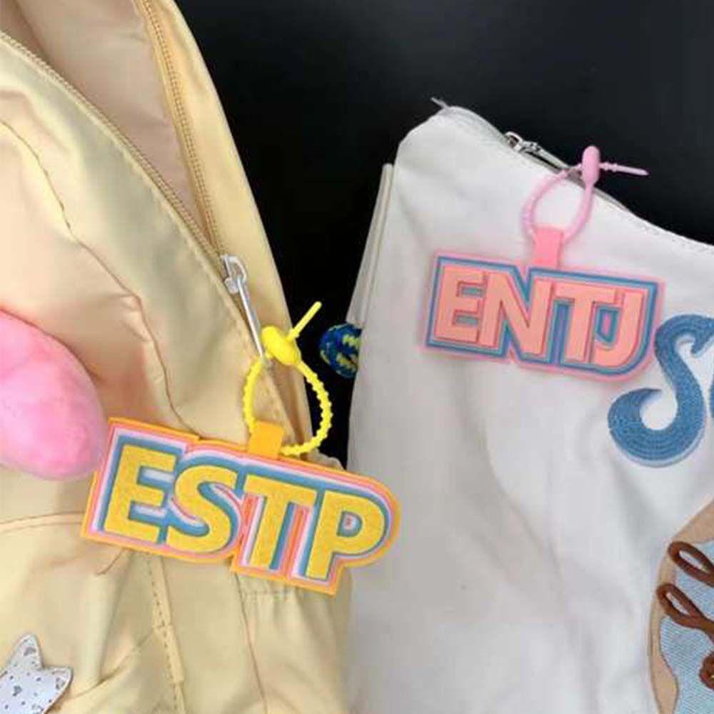 Letter MBTI Key Chain Korean Style 16 Type Personality Key Chain Non-woven Pendant Decoration