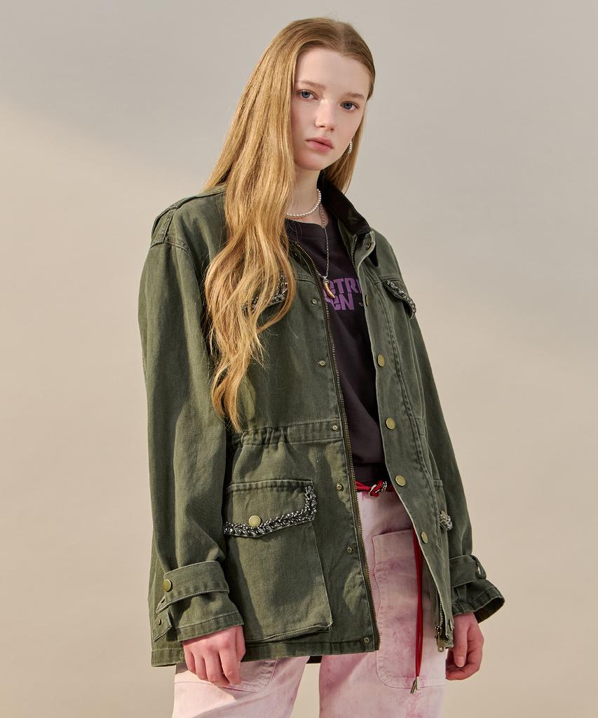 Maxza Beaded Point Vintage Work Jacket