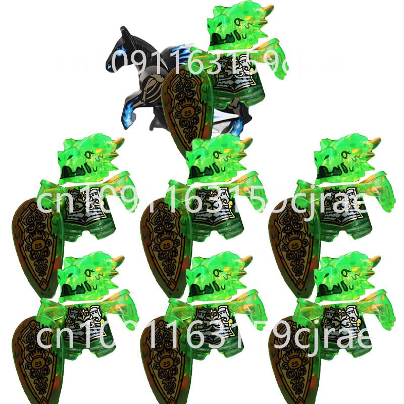 Совместимые MOC Средневековые Строительные Блоки Персонажи Солдаты Рыцари Драконов Черный Лев Орел Игрушка Подарок Кирпичики Фермер Солдат X048