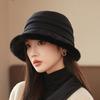 Autumn Winter Fisherman Hat Women's Thick Plush Bucket Hat Warm Basin Hat