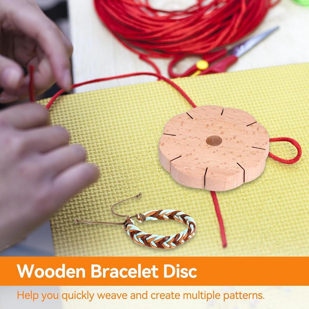 Диск Кумихимо 8 прорезей, Деревянный круглый диск Кумихимо Деревянная плетеная дисковая пластина Ручной диск для плетения веревки Кумихимо Диск для плетения бисерного шнура DIY Браслет Ткацкий станок