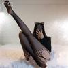 Sex Underwear Suspenders Mesh Socks Sexy Black Silk Seduction One-piece No-take-off Stockings Women