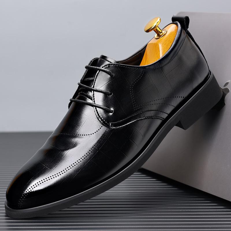 Мода Новый Дизайнер Весна Осень Мужская Кожаная Обувь Деловая Формальная Повседневная Рабочая Обувь Мужская Британский Костюм Жених Свадебная Обувь Мужская