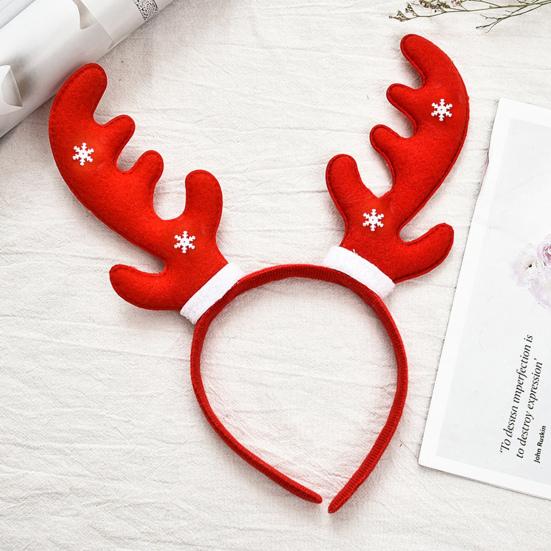 Обруч для волос Декор с рогами Эластичный головной убор Декор с рогами Санта-Клауса Обруч для волос Аксессуары для волос