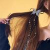Заколка для волос Мягкие Органзовые Бабочки Ленточный Бант Декор с Бусинами и Кисточками Зажим для Волос Гладкие Края Не Царапает Волосы Заколка Аксессуары для Волос
