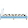 Kids Bed Frame with Headboard Blue 90 x 200 cm PU
