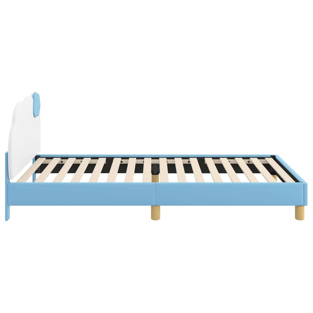 Kids Bed Frame with Headboard Blue 90 x 200 cm PU