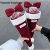 Ручная работа Рождественский вечер Яблоко Плюшевая Подарочная Коробка с Одним Стеблем для Девушки