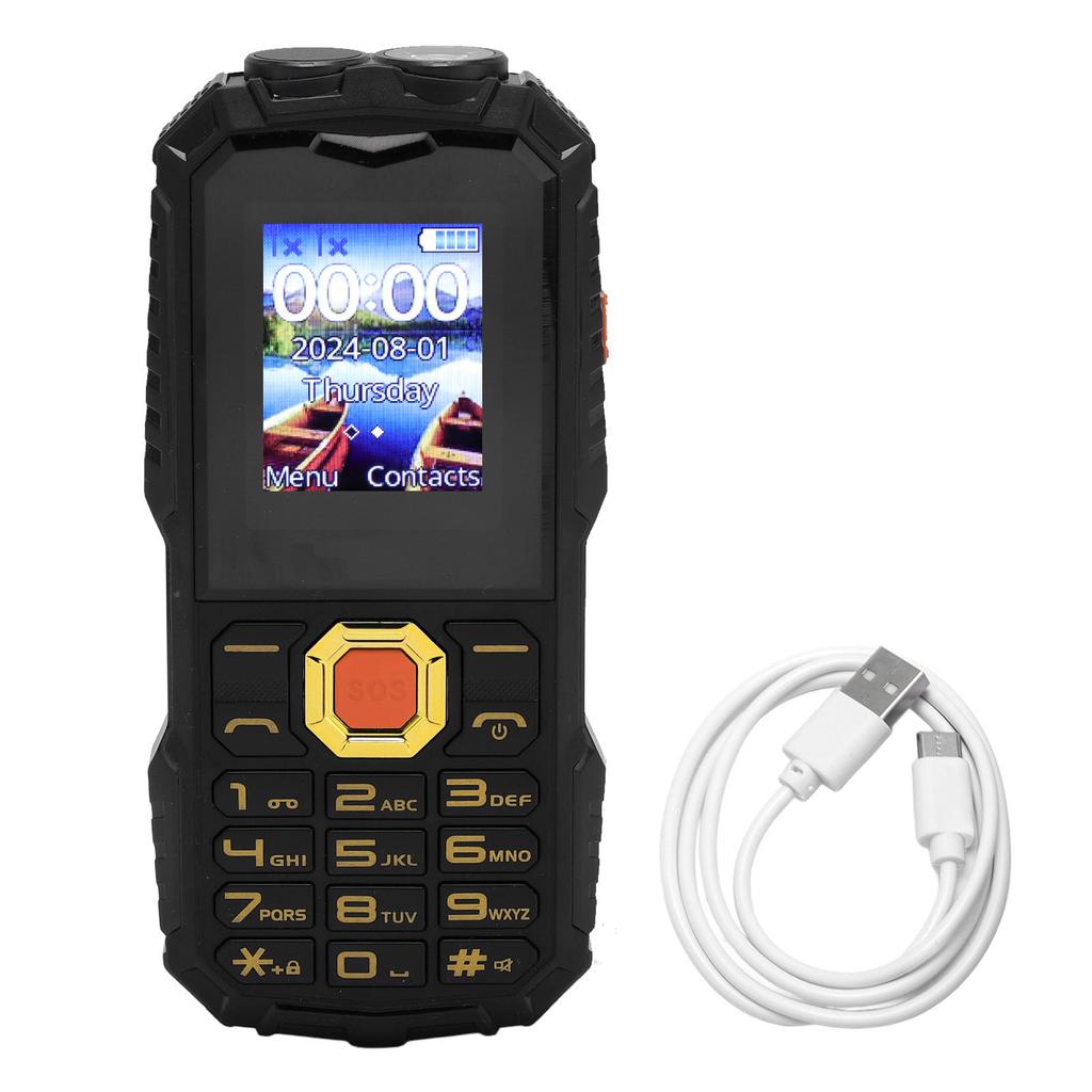 4G телефон для пожилых людей с экраном HD 1,8 дюйма, двумя картами, двумя режимами ожидания, памятью 32 МБ и 32 МБ, мобильный телефон черного цвета