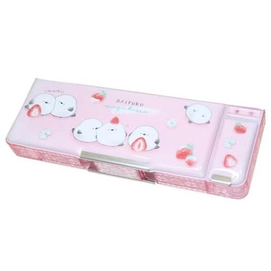 Pencil case eraser pocket double-sided opening Daifuku Enaga