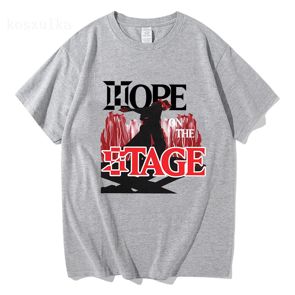 JHope Hope on The Stage Tour Tshirts Women Unisex Streetwear J Hope World Tour Cotton Tees Summer ONeck Short Sleeve Casual Tops