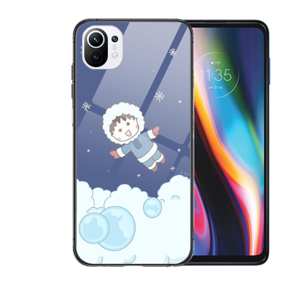 TOPLBPCS Chibi Maruko закаленное стекло чехол для телефона чехол для xiaomi redmi 11 Lite pro Ultra 10T 10 9 8 cc se чехол силиконовые чехлы