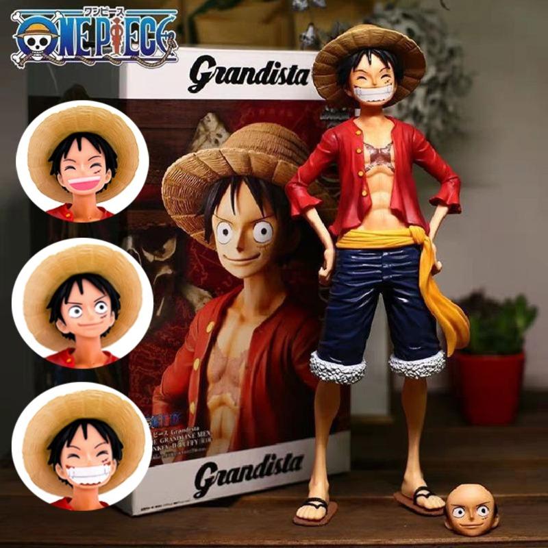 Captain One Piece Luffy Straw Hat.Kits De Juguetes MODELO DE Luffy Sonriente, Muñeco Que Cambia De Cara De Tres Formas