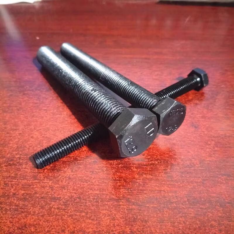 12.9 Grade Blackened Carbon Steel Full Thread Hex Head Bolt