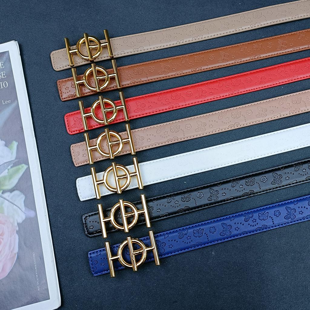 2.5cm Luxury Designer Famous Brand High Quality Leather Hot Women Belts For Dress