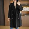 Женское пальто из 100% шерсти TIDENOVEL Осеннее шерстяное длинное пальто Ручной работы Пальто-бушлат Зимняя теплая шерстяная длинная куртка Пальто