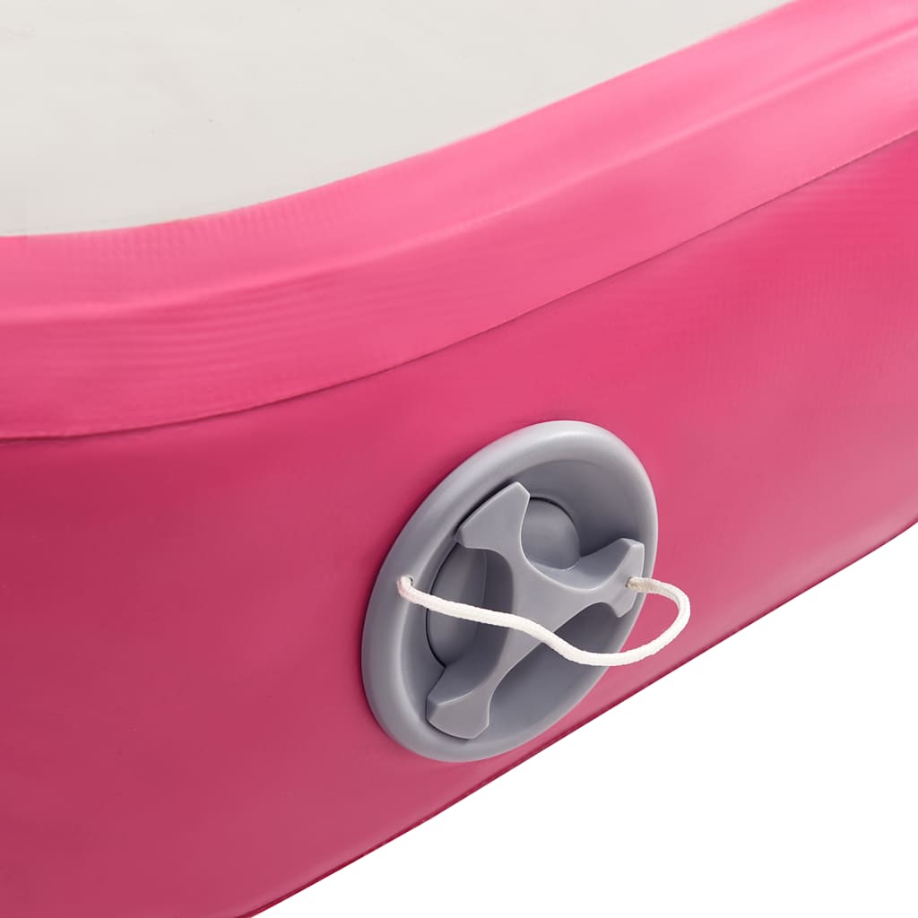 Inflatable Gymnastics Mat with Pump 300 x 100 x 15 cm PVC Pink