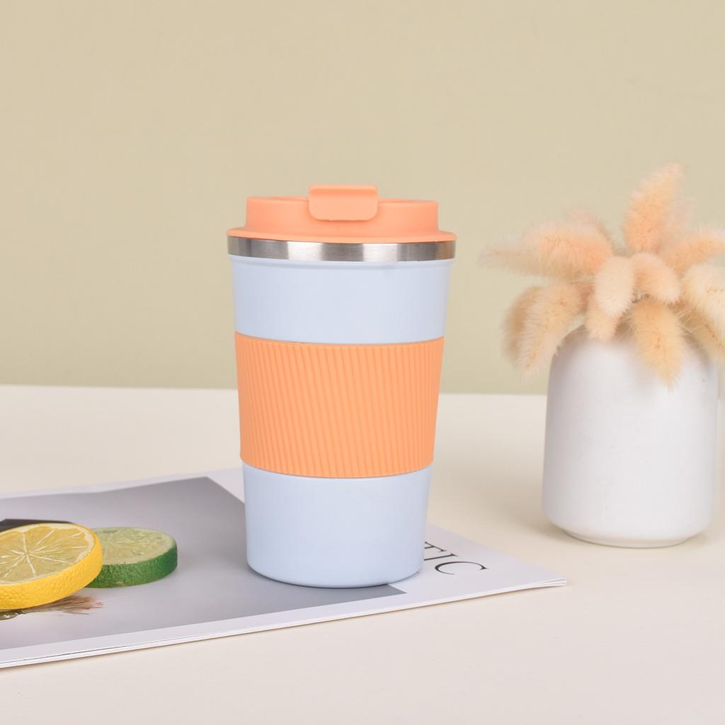 Latest Stainless Coffee Cup with Leather Case Double Insulated Cup Portable Business Office Gift Cup Durable Durable