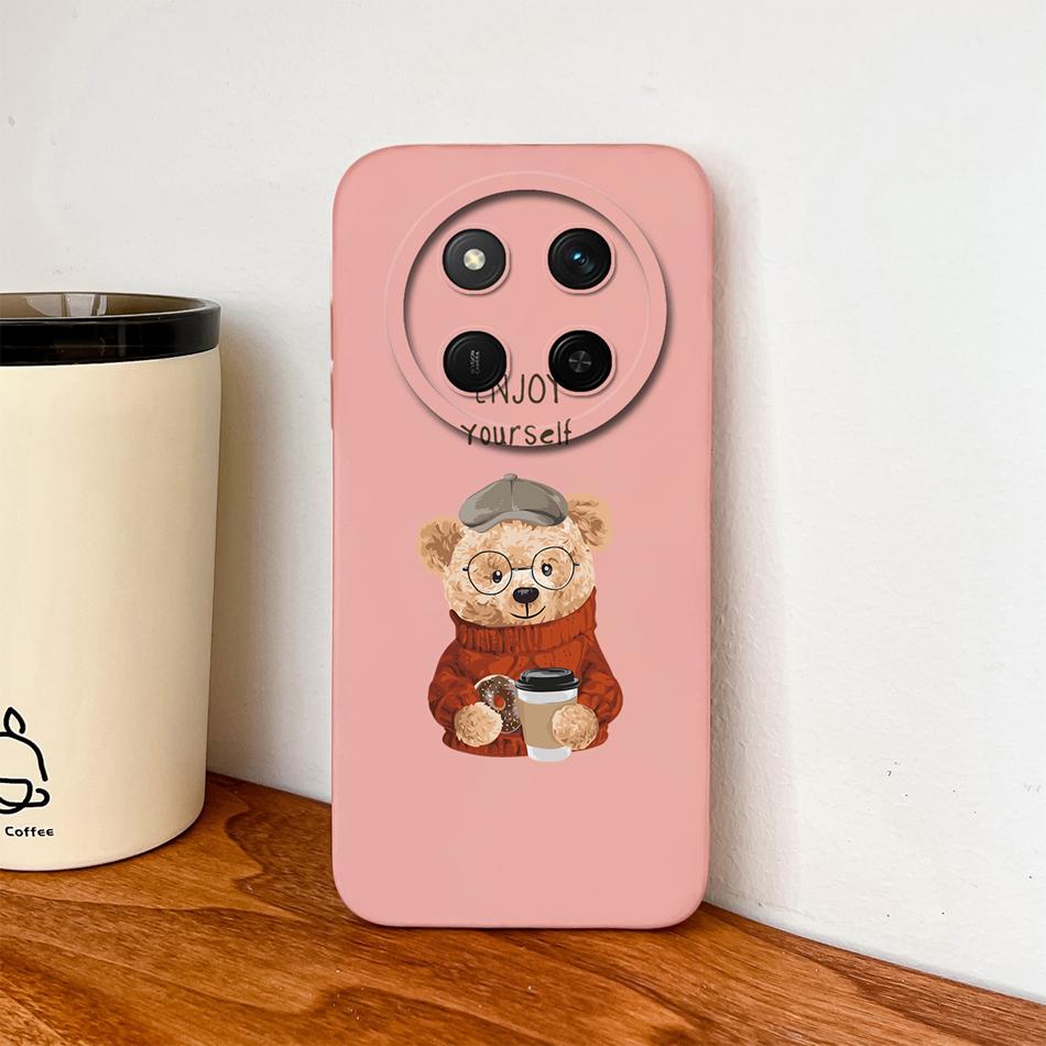 For Honor Magic 7 Lite Phone Case Cute Astronaut Full Coverage Anti Drop Lightweight High Quality Soft Liquid Silicone Bumper