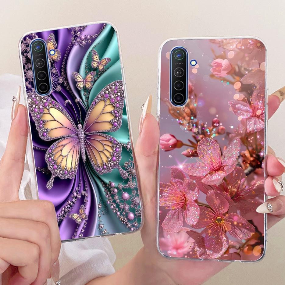 For Realme X2 Case Realme XT RMX1921 Luxury Butterfly Tree Painted Cover Soft Slim Phone Cases For Realme X2 Pro RealmeXT Fundas