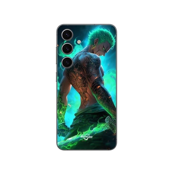 Coque Samsung Galaxy S25 Plus One piece Zoro 3D Manga anime Fanart Maniacase
