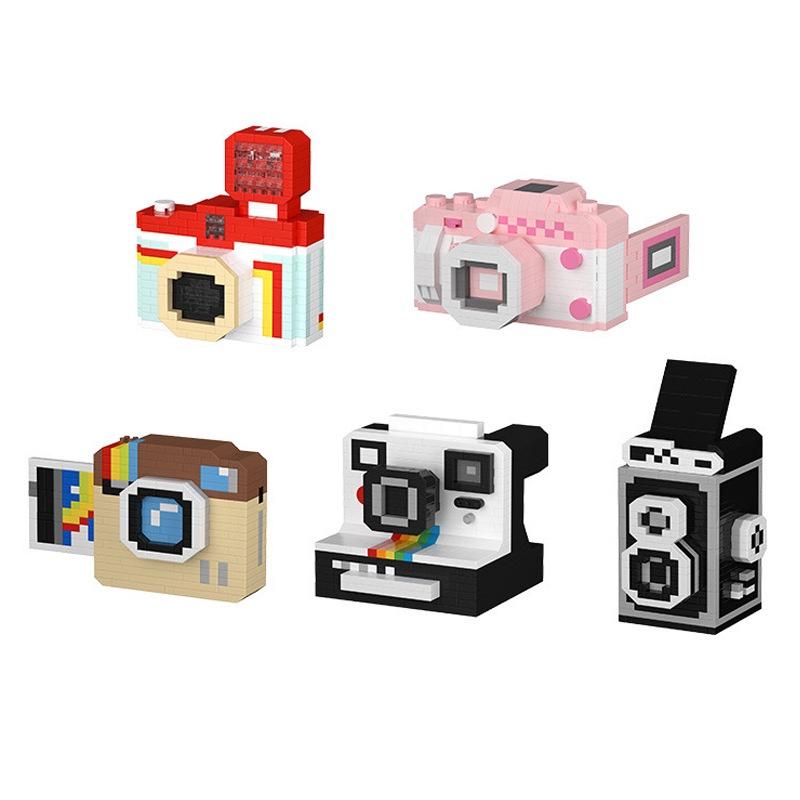 Vintage Retro Camera Building Blocks Toy For Kids Diy Plastic Assembly Toy Set With Abs Plastic Material 460-645 Blocks Included