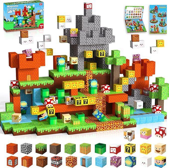 Magnetic Building Blocks for Mining Magnet World Build Game Adventure Set STEM Sensory Creative DIY Toy Gift