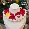 Cute Christmas Pet Collar Cartoon Adjustable Cat Necklace Hand-knitted Safety Puppy Neck Strap Dog