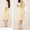 Yes Family Cotton Double Gauze Pajama Check Size Yellow Women's 100% Dress, Knee-Length, Flattering, Stylish, Pattern, XL,