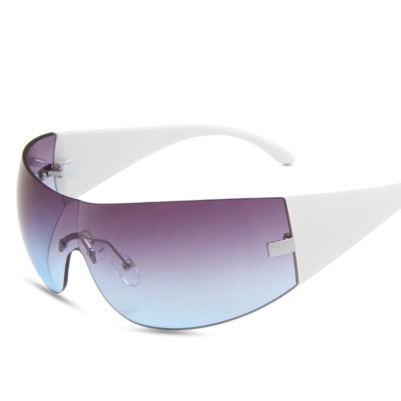 Европейско-американский стиль Мужские Женские Солнцезащитные очки Хип-хоп Y2K Велосипедные Солнцезащитные очки Женские Уличные Защита от УФ-лучей Мужские Женские Солнцезащитные очки