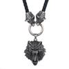 Нержавеющая сталь скандинавская мифология викингов кельтская голова волка кулон ожерелье мужские аксессуары