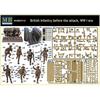 Master Box 1/35 Scale British Infantry Unit (5-Piece Attack) with Trench Miniature Diorama, Plastic Model Kit MB35114