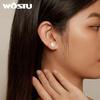 WOSTU Уникальные серьги-гвоздики из стерлингового серебра 925 пробы с кроликом, открытое кольцо для женщин, длинные звенья, зажимы для ушей, забавные вечерние ювелирные изделия на день рождения