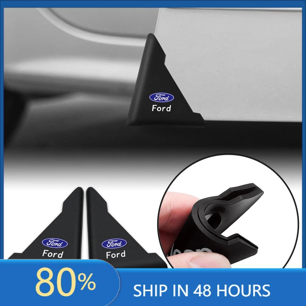Car Sticker 2025 Hot 2Pc Car Door Corner Cover Bumper Crash Scratch Protector Sticker For Ford Ranger Focus Kuga Mustang S-MAX T