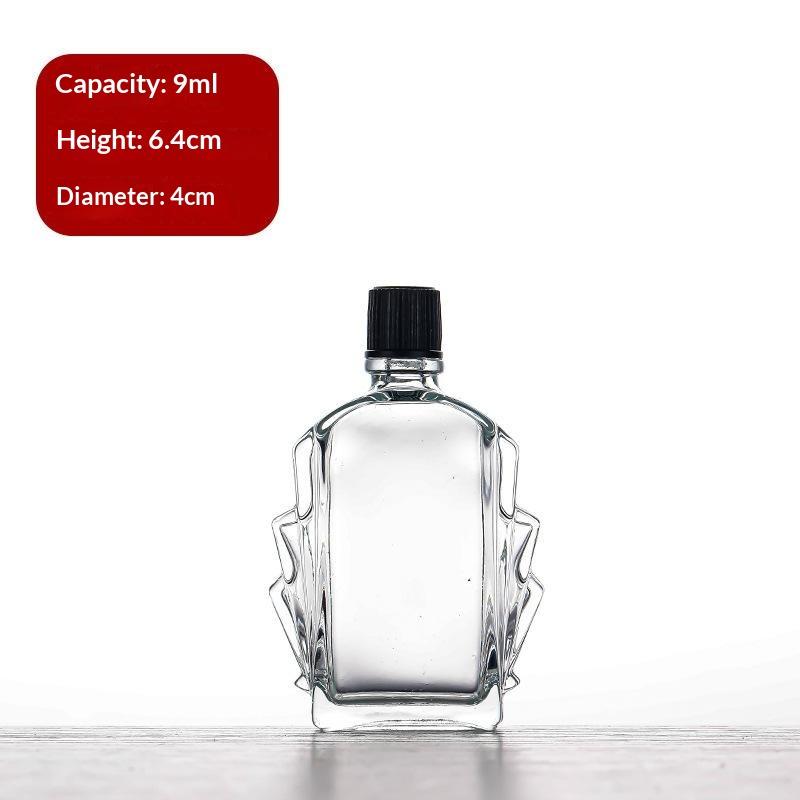 Multi Size Mini Glass Bottles with Plastic Lids 3ml-12ml Empty BPA Free Jars for Cosmetic Sample Essential Oil Travel Use