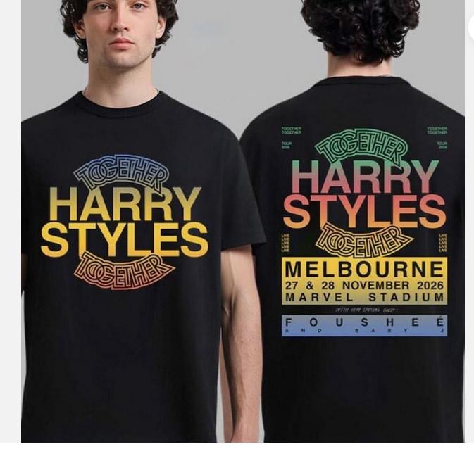 Harry Styles Together Tour Shirt 2026 - Unisex Black Tee Music Fan Graphic Gift