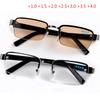 Rimless Classic Style Glass Lenses Reading Glasses Plain Mirror Men Women Unisex Eyewear 0 1.0 1.5 2.0 2.5 3.0 3.5 4.0