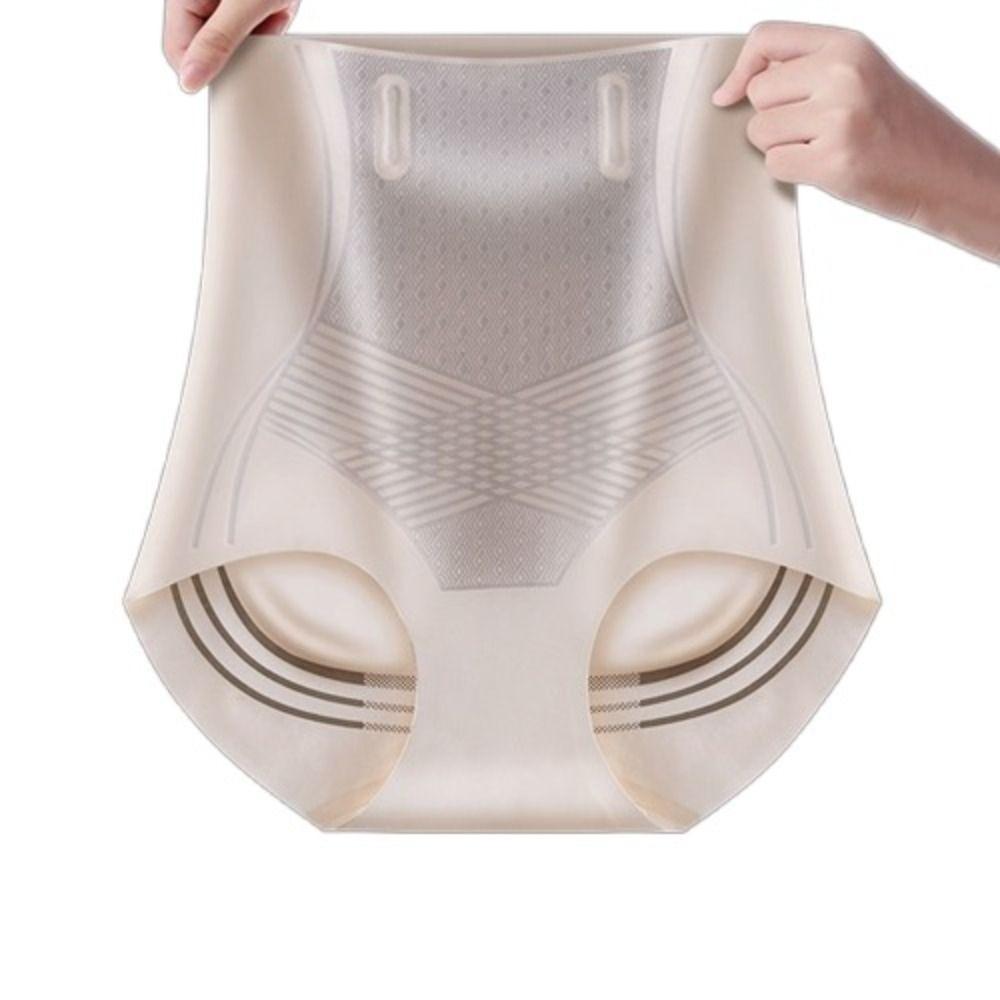 Хлопковое бесшовное нижнее белье с промежностью, утягивающее живот, утягивающие трусики с высокой талией, корректирующее белье для женщин
