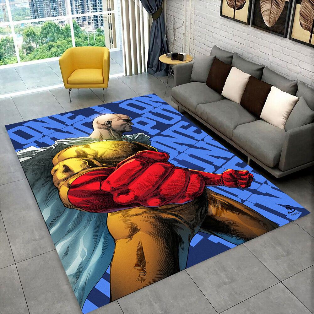3D ковер-коврик с изображением персонажа Аниме One Punch Man Сайтама для гостиной, спальни, дома, украшение для дивана, нескользящий коврик для игр детей