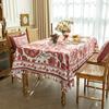 High -End Dining Tablecloth Rectangular Print Tassels Fabric Coffee Tea Table Cover Birthday Party Event Kitchen Home Decoration