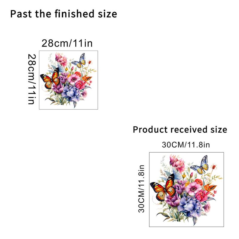 Butterflies Surround Flowers Toilet Sticker Home Decoration Toilet Lid Wc Universal Waterproof Decals Bathroom Accessories