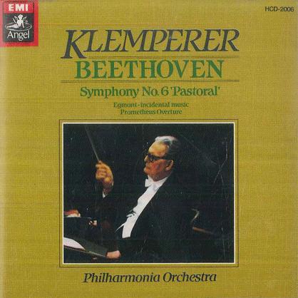 CD OTTO KLEMPERER PHILHARMONIA ORCHES Symphony No 6 Pastoral Egmont Inci HCD2006 ANGEL 198 Japan Classical Used
