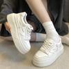 Thick Soled White Shoes for Women In Spring and Autumn, Hong Kong Style, Height Increasing, Versatile, Casual, Student Sports Shoes for Children
