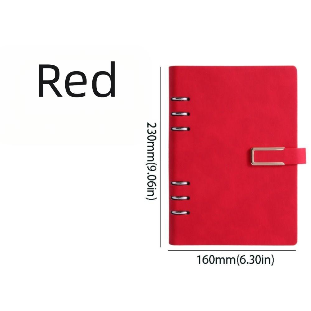 100 Sheets Loose Leaf Notebook 200 Pages Refillable Notebook Retro PU Hardcover Notebook School