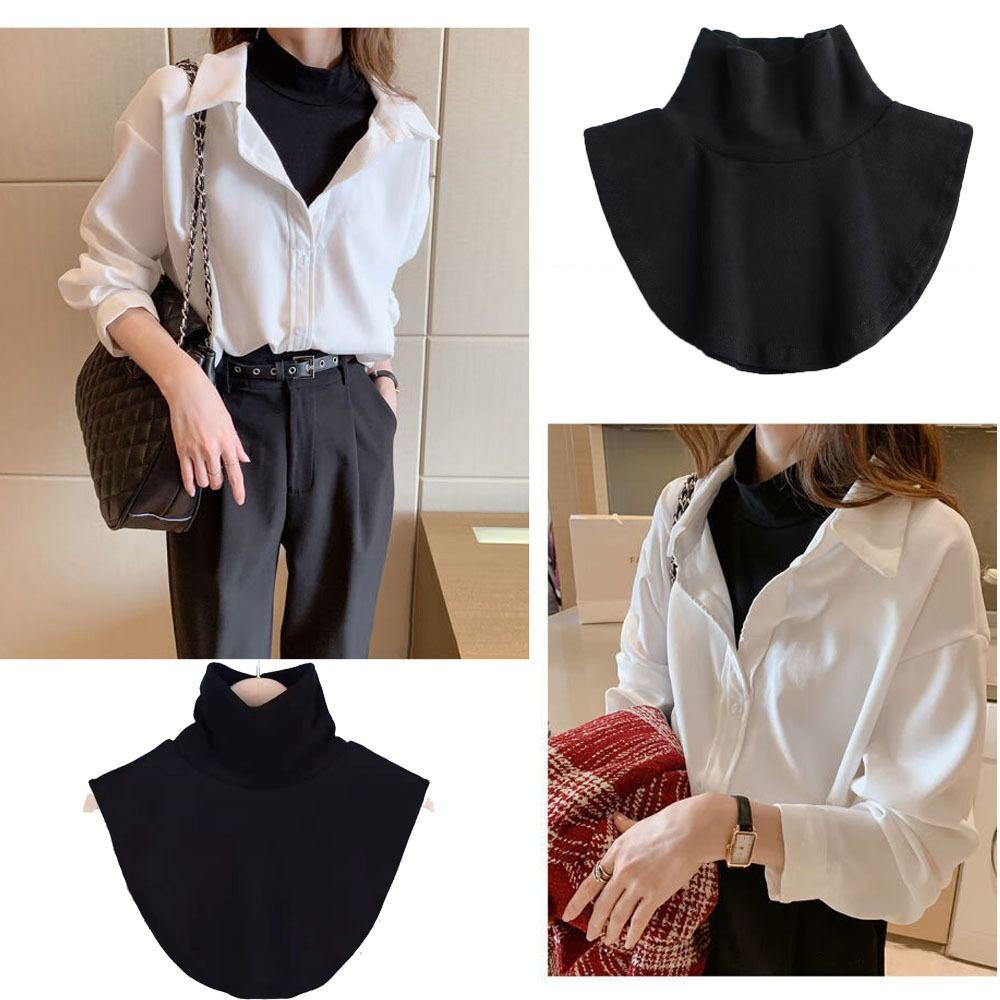Detachable Fake Collar Warmer High Elastic Detachable Turtleneck Elastic Neck Cover For Women Men